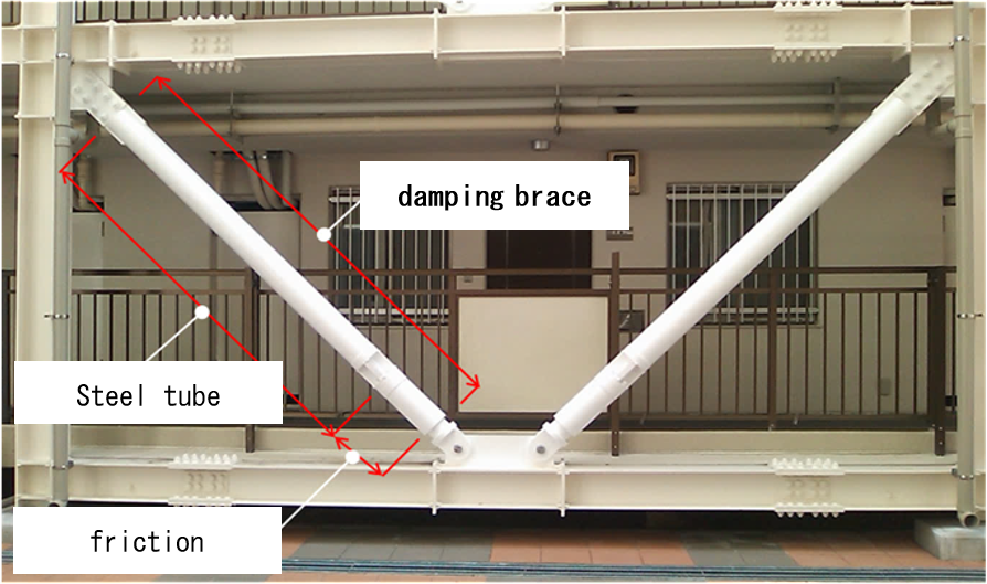 Photo 9 Installation status of a damping brace