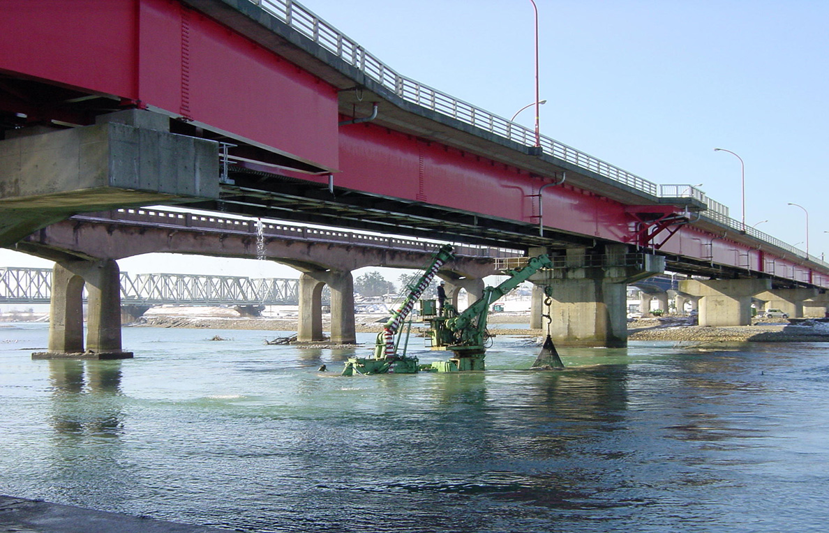 below bridges